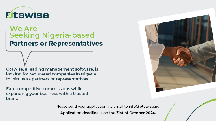 We are seeking Nigerian-based partners or Representatives